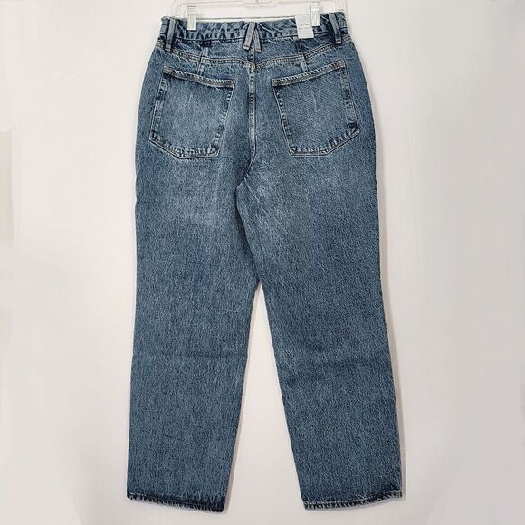 Good American 6, 10, 14, 18 Good 90s Duster High Rise Straight Leg Jeans Blue950 - Picture 11 of 16